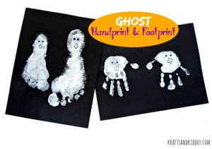 Ghost Handprint and Footprint by Krafts and Kiddos