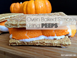Oven baked smores using peeps